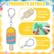 24-Piece Summer DIY Keychain Craft Kit – Wooden Blank Keychains, Color Your Own, 12 Styles for Sunday School, Classroom, Home, Party Favors, and Gifts